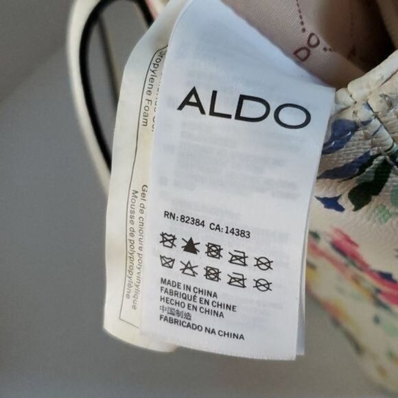 Aldo Floral Shoulder Bag Handbag Purse Satchel Vegan Leather WOMEN'S WOMAN'S - Picture 9 of 16